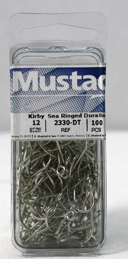 ANZUELO MUSTAD 2330 # 12 CJ/100 PZAS