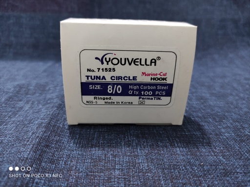 ANZUELO YOUVELLA 71525 # 8/0 CJ/100 PZAS